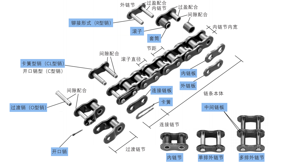 滚子链结构图